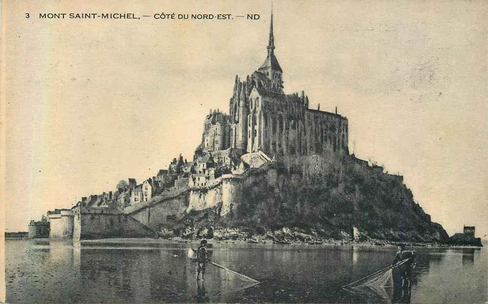 Mont Saint-Michel — Nordöstliche Seite — ND - Vorderseite