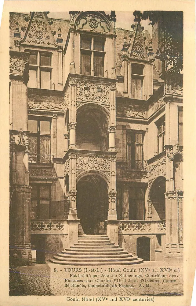 Tours (Indre-et-Loire) - Hotel Gouin (15. und 16. Jahrhundert) — Verlag A. B. - Vorderseite
