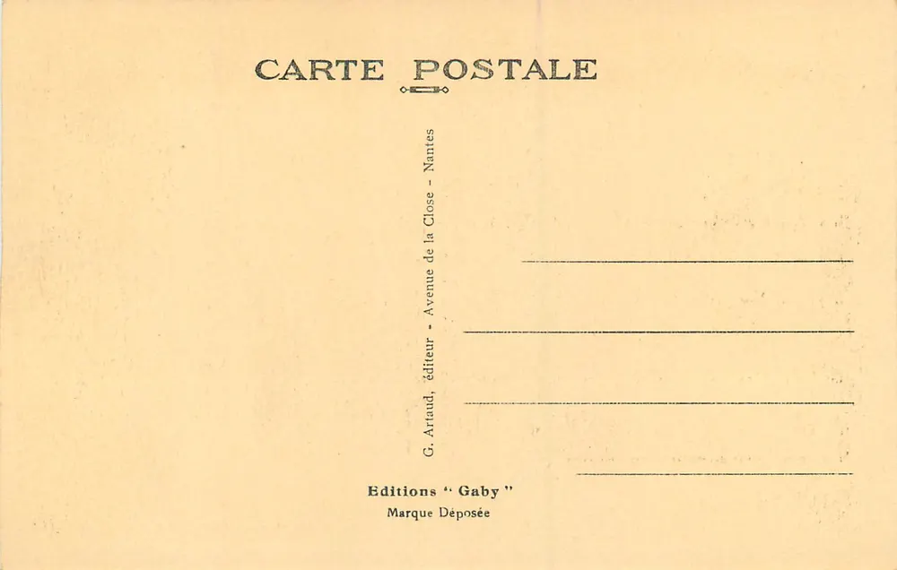 Alençon — L'Entrée de l'Église Notre-Dame (XV siècle) — Éditeur G. Artaud, Nantes - Verso
