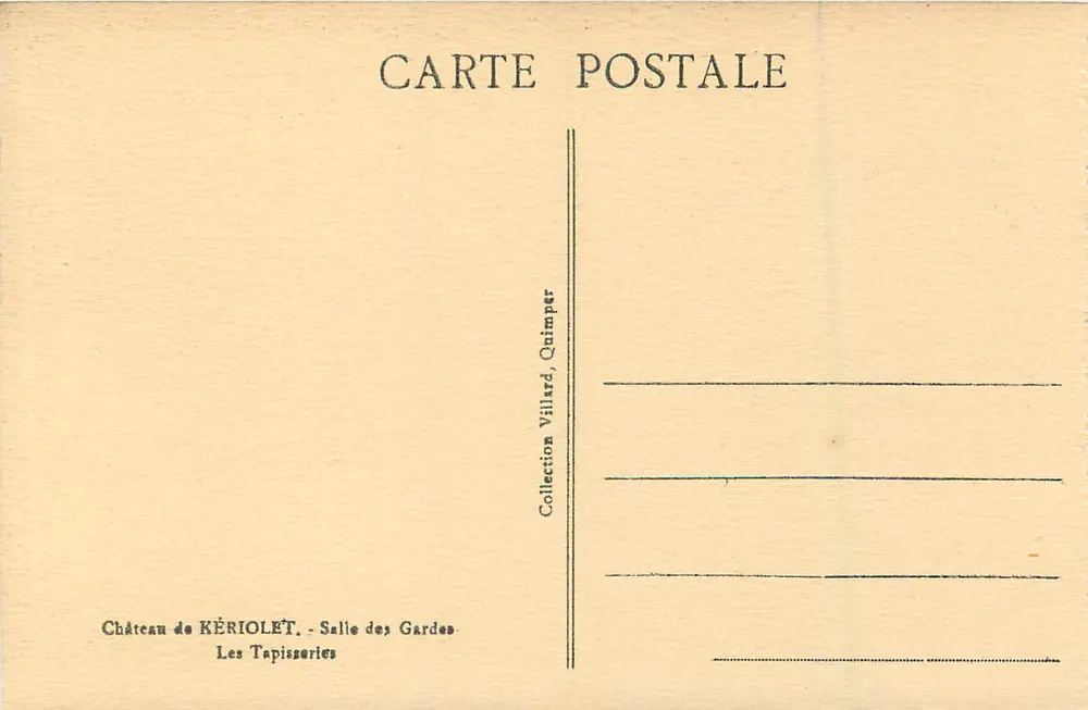 Château de KÉRIOLET — Salle des Gardes — Les Tapisseries - Verso