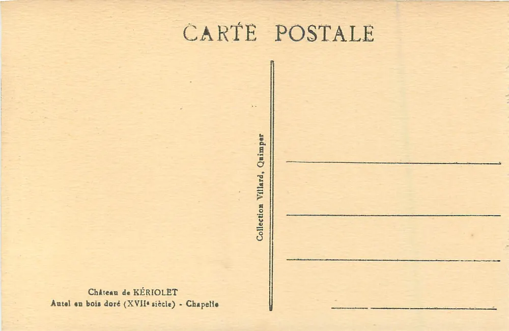 Autel en bois doré — XVIIe siècle — Château de Kériolet, Chapelle — Collection Villard, Quimper - Verso