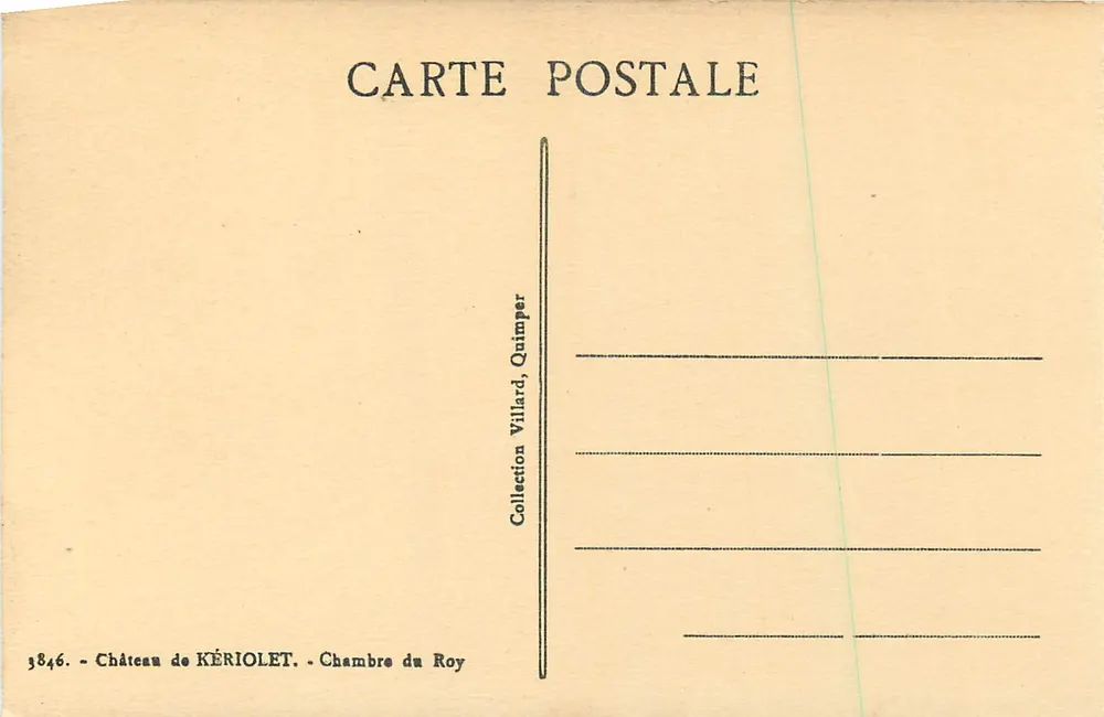 Quarto do Rei — Castelo de Kériolé, Quimper - Verso