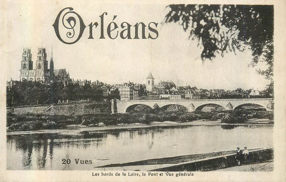 Orléans — Die Ufer der Loire, der Brücke und allgemeiner Blick — L. Lenormand, Orléans - Vorderseite