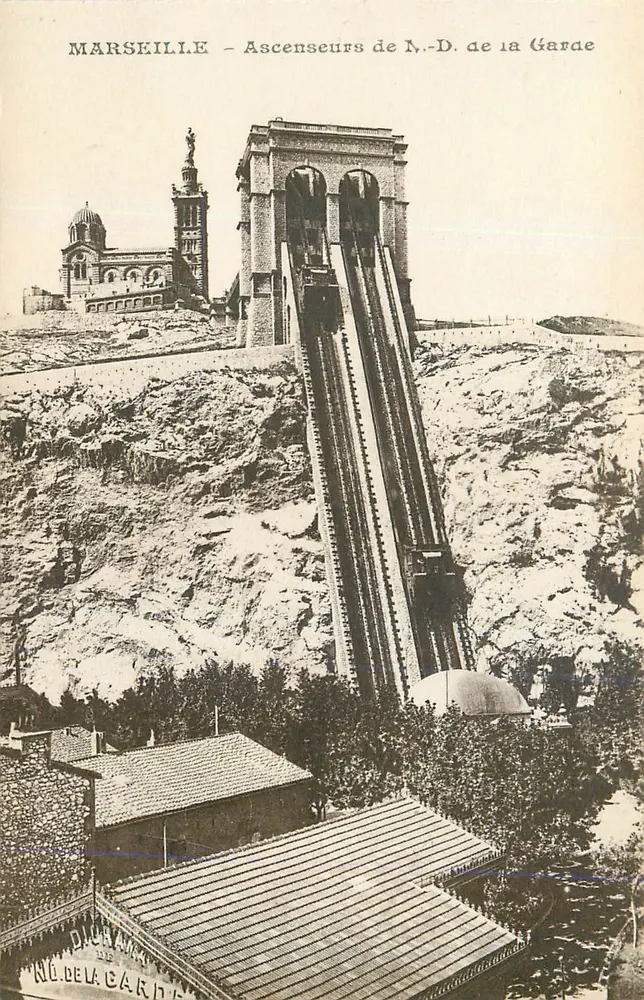 Marseille — Elevadores de N.-D. de la Garde — Editor N.C. de la Garde - Frente
