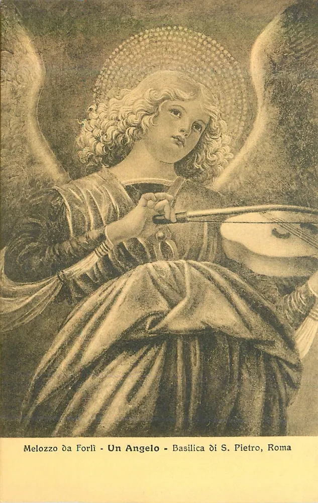 Melozzo da Forlì - Ein Engel - Basilika von Saint-Peter, Rom - Vorderseite