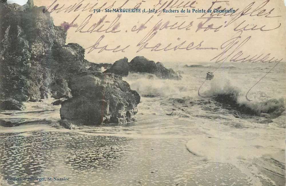 Rochers der Pointe de Chemoulin — Ste-Marguerite (Loire-Inf.) — Sammlung Tillorget, St-Nazaire - Vorderseite