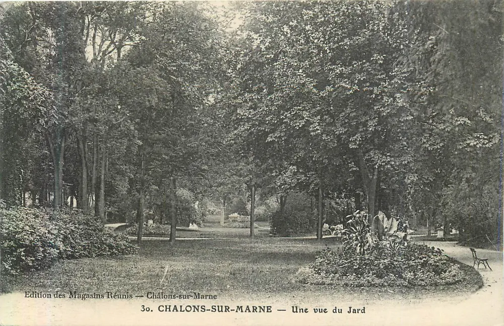 Chalons-sur-Marne — Una vista del Jardín — Edición de los Almacenes Unidos, n°30 - Anverso
