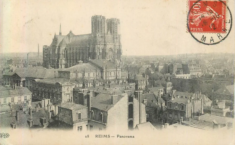 Reims — Panorama — Editor E.D. n°28 - Frente