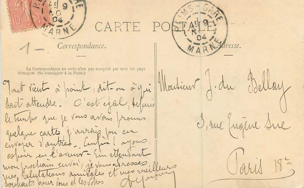 Reims — Vista geral — editor desconhecido, n° 65 - Verso