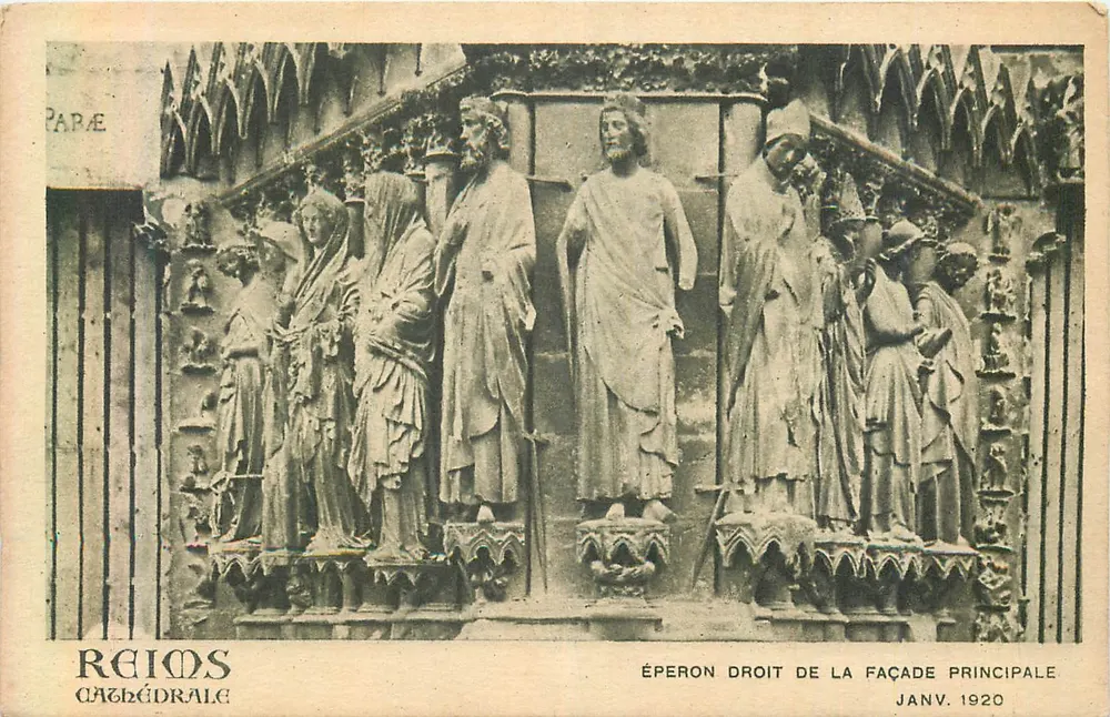 Reims — Épieron droit de la façade principale — Éditeur Paris, n°27 - Recto