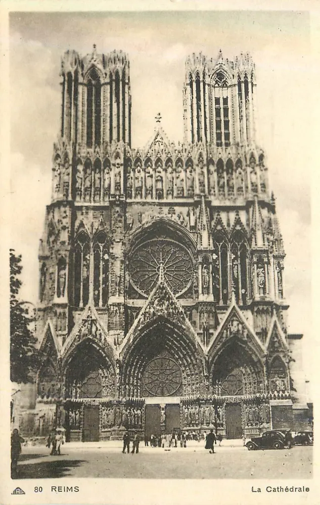 Reims — A Catedral — editor A.P.A. n°80 - Frente