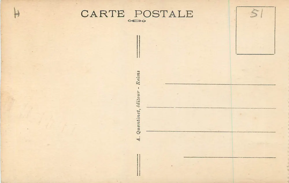 Reims — Igreja de Santa Clotilde — A. Quentinnet, editor - Verso
