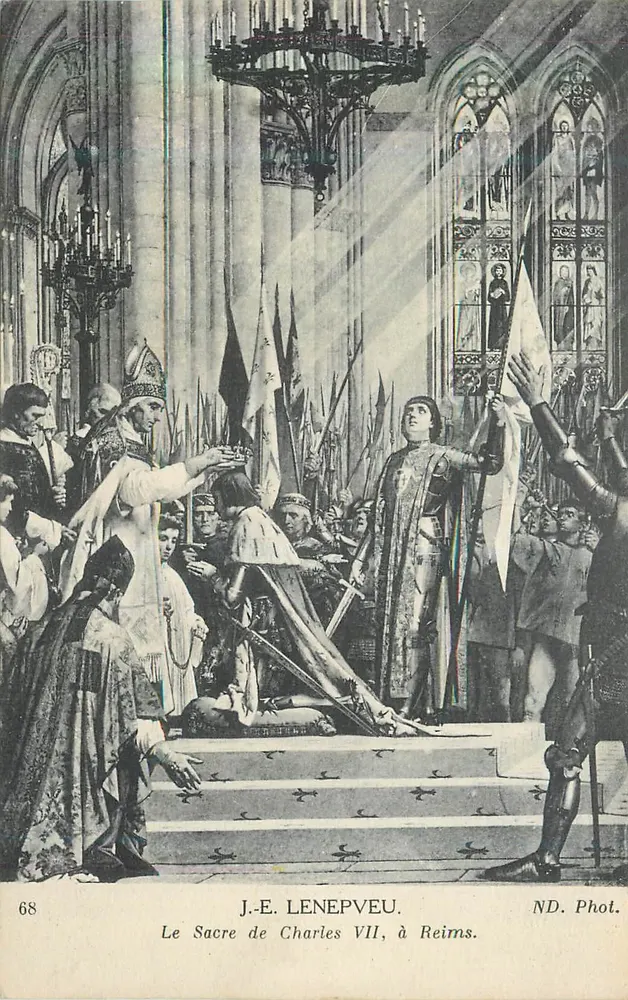 O Sacro de Carlos VII, em Reims — J.-E. LENEPEVEU, n°68 - Frente