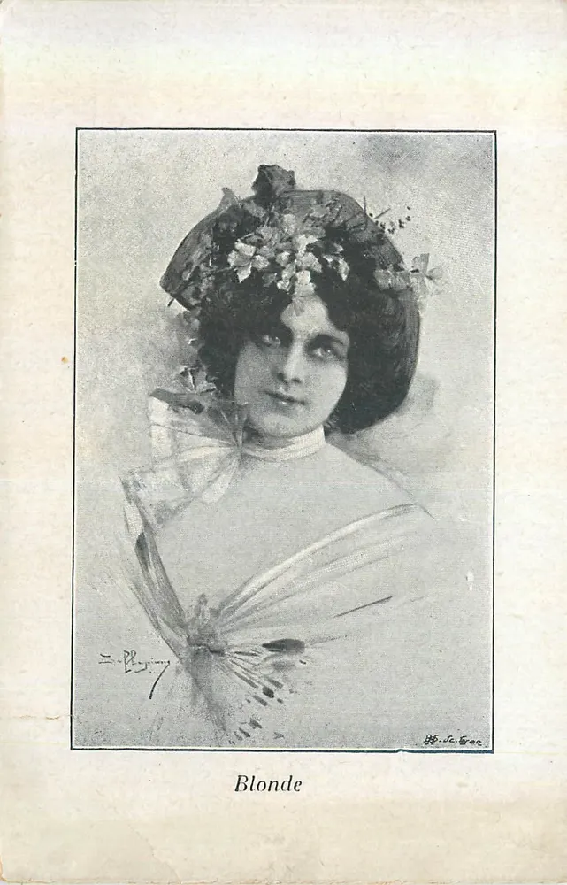 Cabelo loiro — Retrato feminino — E. Playong - Frente