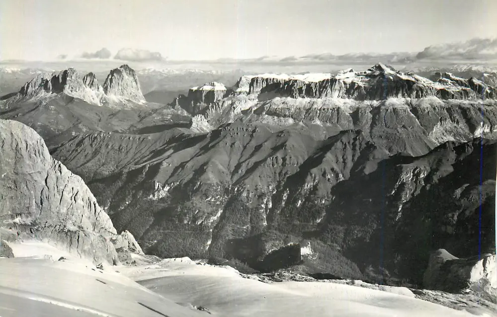 Panorama de la Marmolada — Sassolungo m.3178 - Sella 3152 — Club Alpino Italiano - Recto