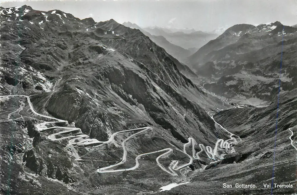San Gottardo — Val Tremola — Photoglas-Wehrli AG, Zürich - Frente