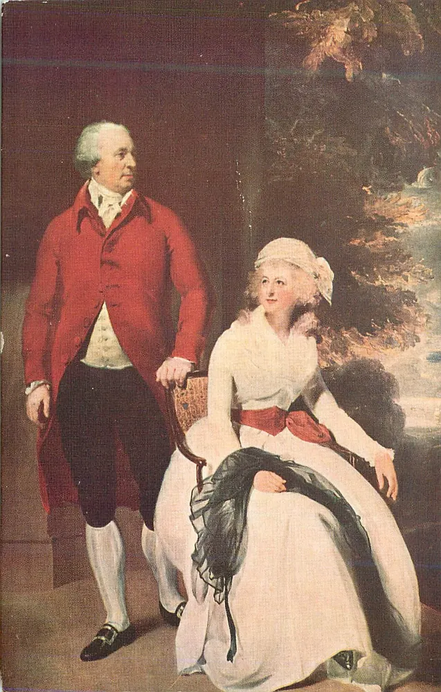 George Washington e sua esposa — pintura — Museu do Louvre (Escola Inglesa) n° 1813 - Frente