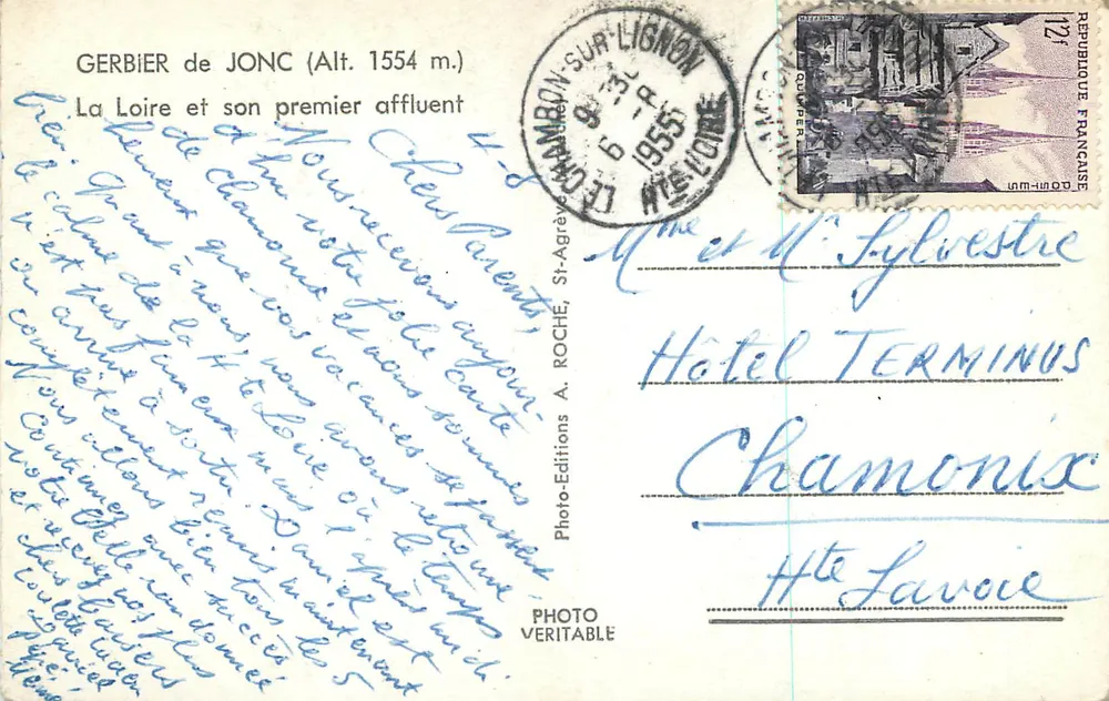 Gerbier de Jonc (Alt. 1554 m.) — A Loire e seu primeiro afluentes — Photo-Éditions A. Roche, Chamonix - Verso