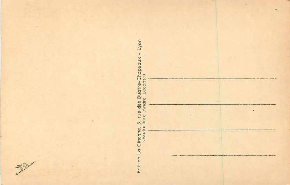 Chamonix — Der Seilbahnplan-Praz nach Brévent und das Massiv des Mont-Blanc — La Cigogne, n° 25055 - Rückseite