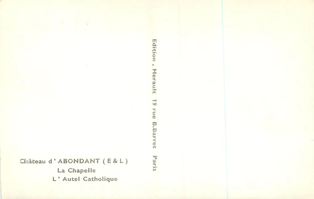 Kasteel van Abondant — La Chapelle — Uitgave Herault - Achterkant