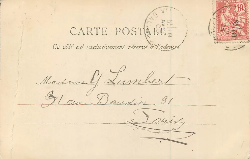 Villers-sur-Mer — Les Falaises — J. Baudoult, Caen (déposé) n°285 - Verso