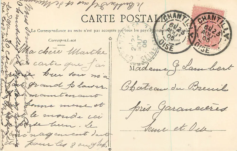 Chantilly — Porta das Grandes Estabulagens — Editor anônimo, n° 124 - Verso