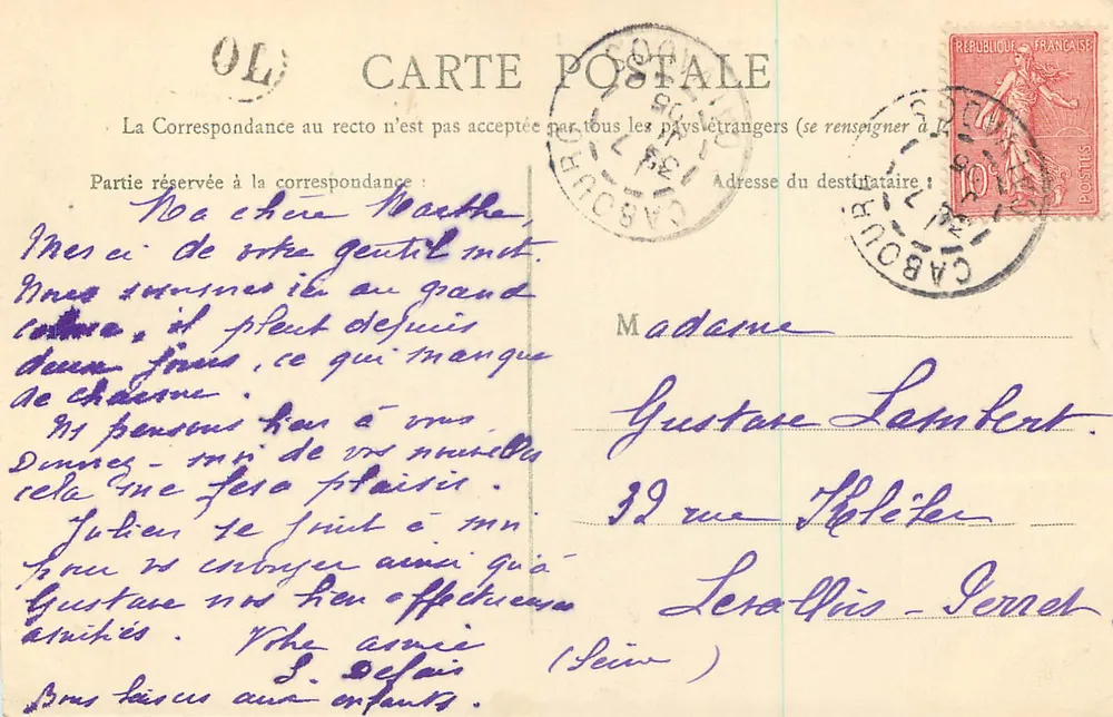 CAEN — A Porta de Socorro do Castelo — L. D. - Verso