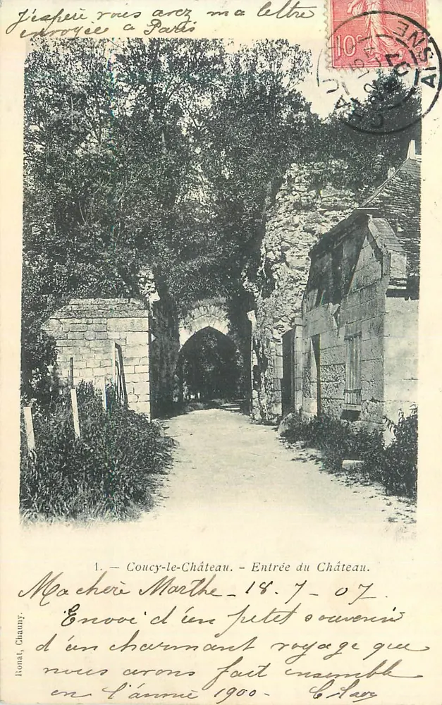Coucy-le-Château — Entrata del Castello — Itonet, Chauny - Recto