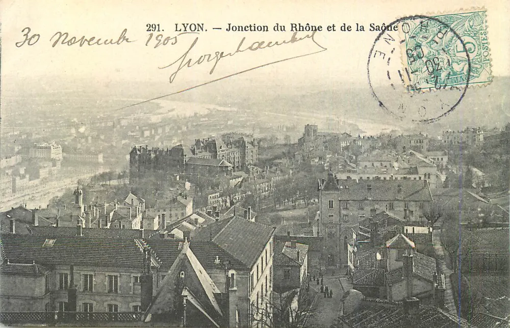 LYON — Conflito do Rio Rhône e do Rio Saône — Editor não identificado, n° 291 - Frente