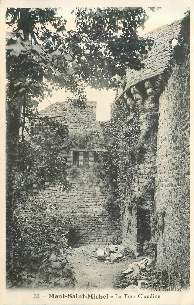 Mont-Saint-Michel — La Tour Claudine — A. L. Hermine, n°33 - Recto