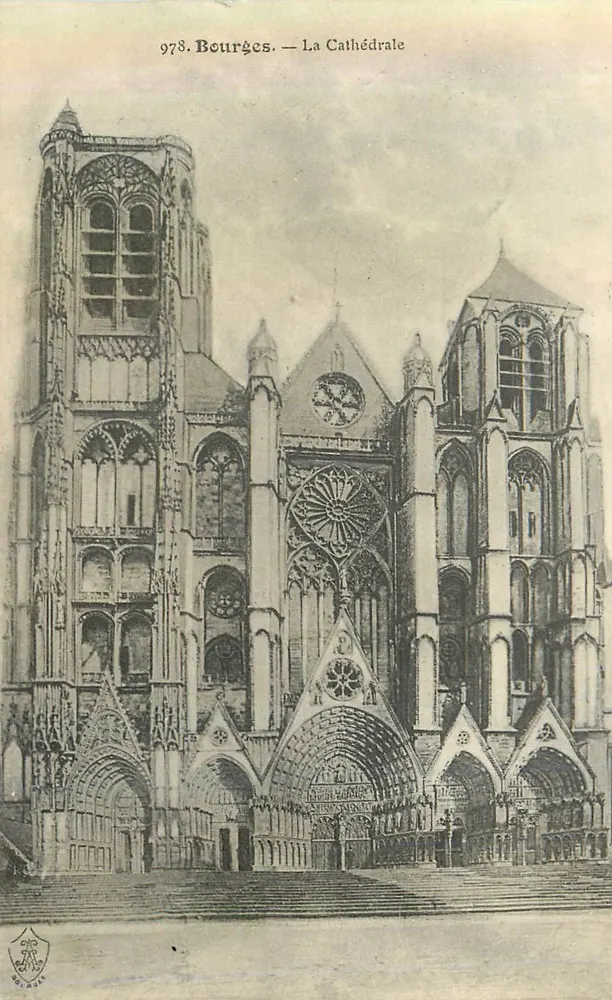 Bourges — A Catedral — Editor A. Auvéniants, n° 978 - Frente