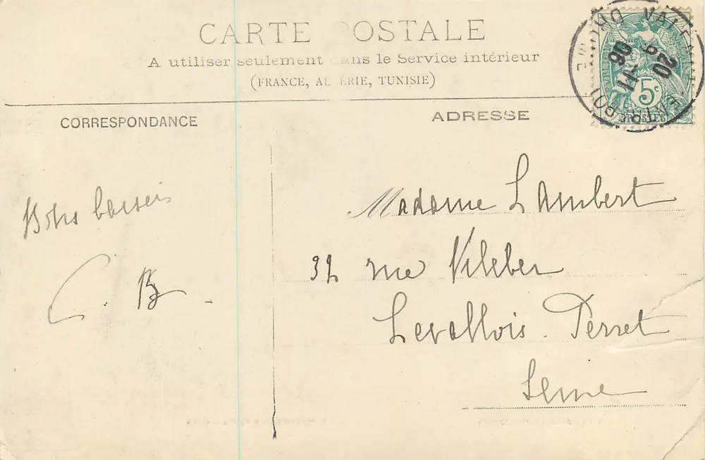 Valls - Estrada de Antraygues — Coleção Ribeyre, Vals - Verso