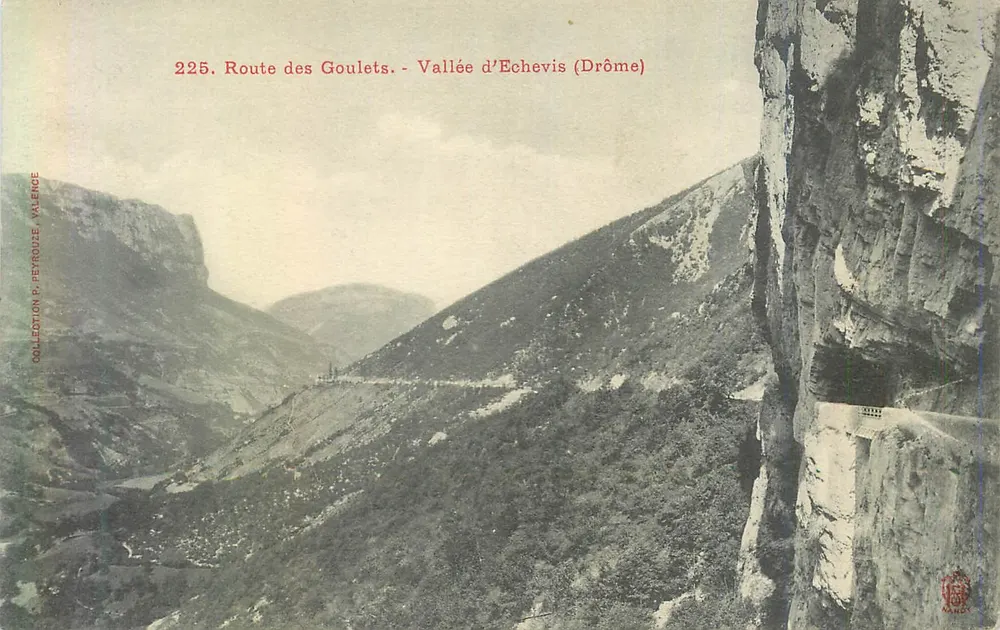 Rodovia dos Goulets - Vale de Echevis (Drôme) — Coleção P. Peyrouze, n°225 - Frente