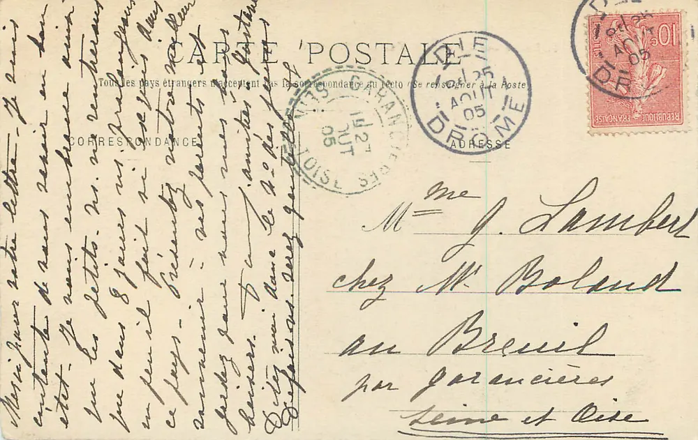Rodovia dos Goulets - Vale de Echevis (Drôme) — Coleção P. Peyrouze, n°225 - Verso