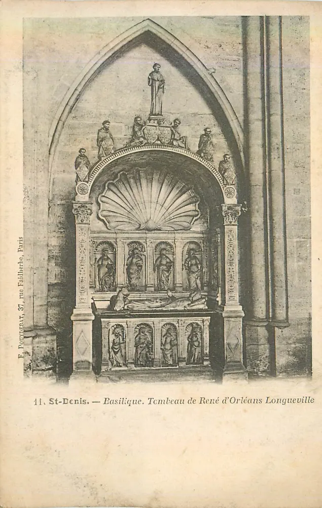 St-Denis — Basilika. Grabmal von René d'Orléans Longueville — F. Porydenat, 37 rue Faïthèche, Paris - Vorderseite