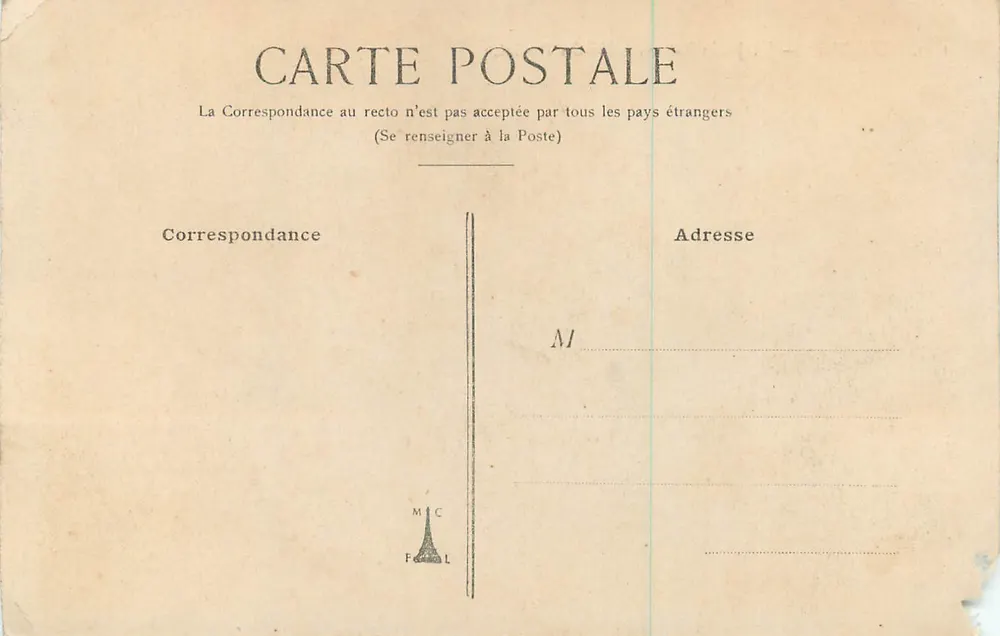 Dieppe — A Ponte Leste ou Ponte do Pollet — Editor não identificado, n° 106 - Verso
