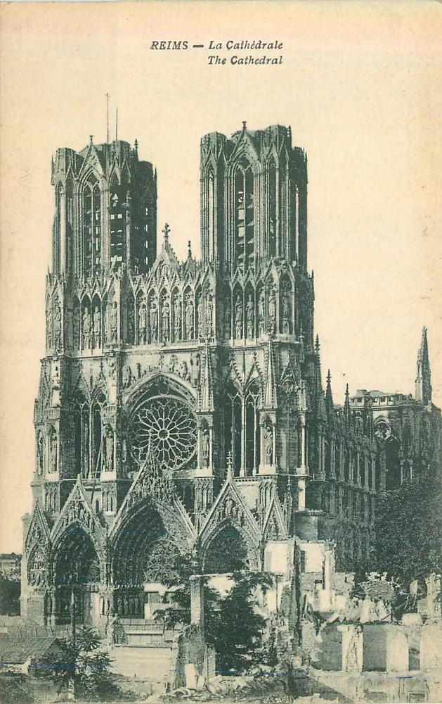 Reims — A Catedral — Editor Baudel, Reims - Frente