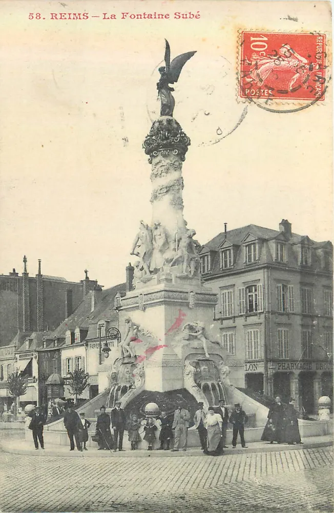 Reims — A Fontaine Subé — Editor: REIMS, n°58 - Frente