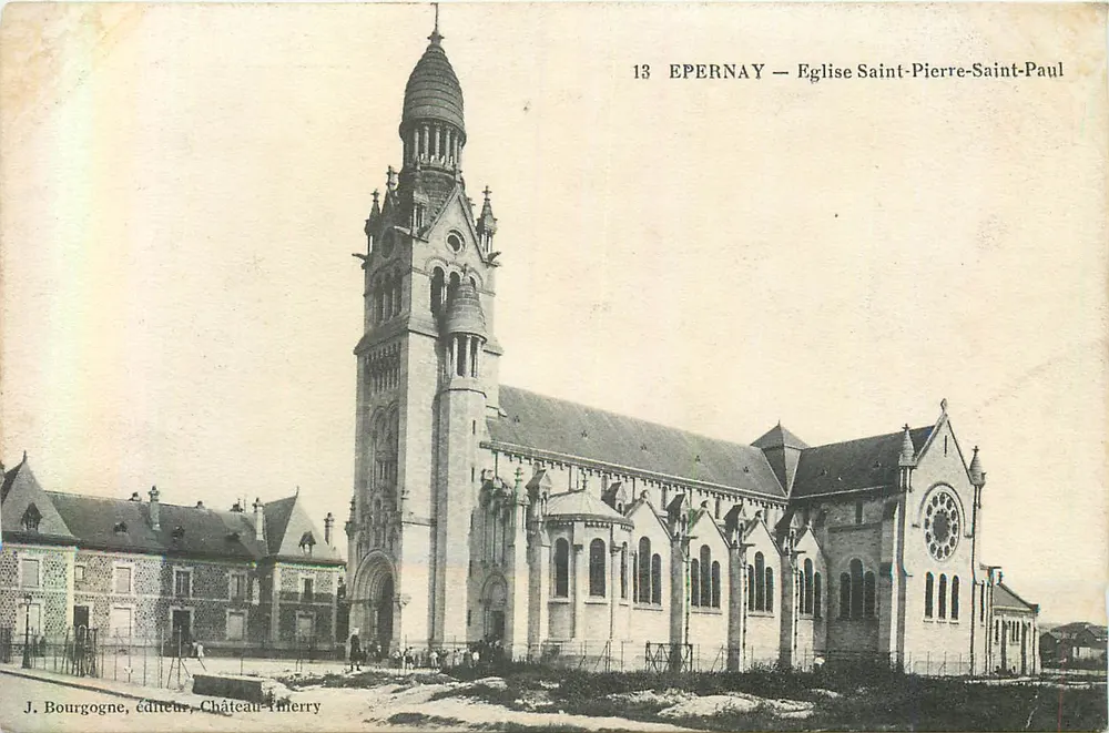 Epernay — Église Saint-Pierre-Saint-Paul — J. Bourgogne, Éditeur, Château-Imerry - Anverso
