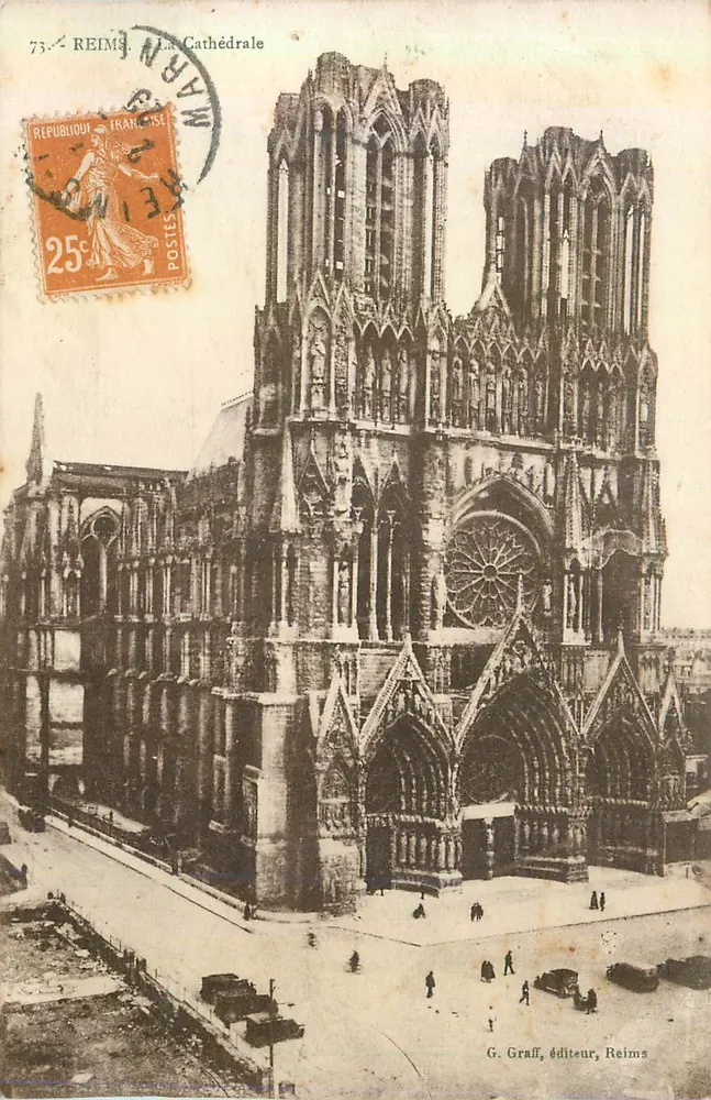 Reims — A Catedral — G. Graff, editor, Reims - Frente