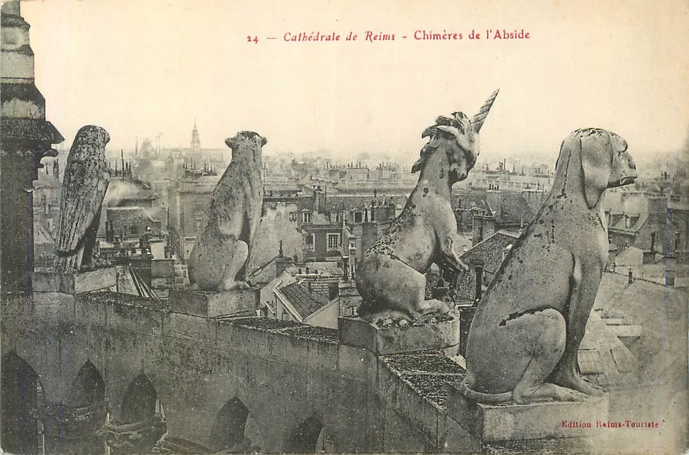 Catedral de Reims — Chimères da Abside — Edição Reims-Touriste n°24 - Frente