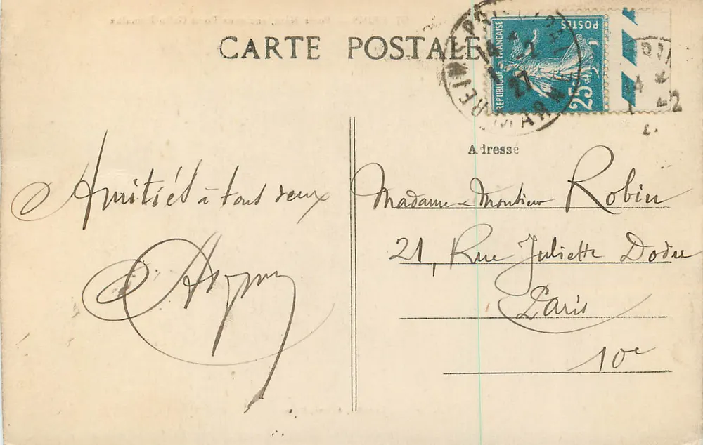 Reims — Porte Mars, ancienne Porte Gallo-Romaine — Thulllier, Éditeurs, Reims - Verso
