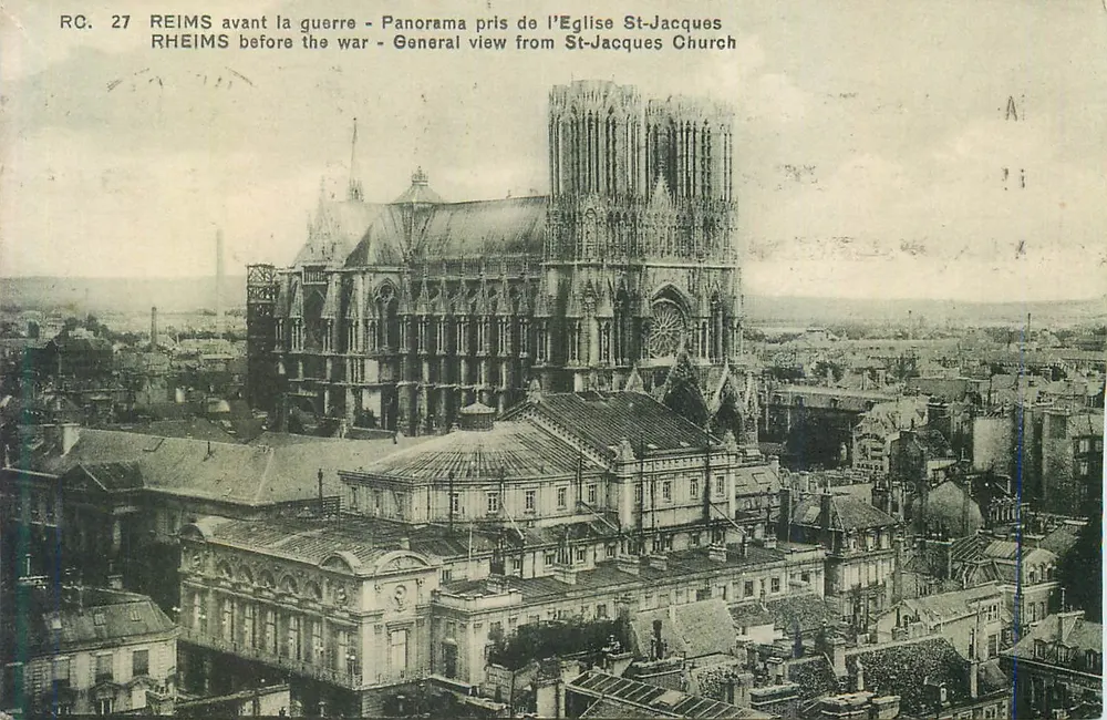 Reims vor dem Krieg — Panorama vom St-Jacques-Dom — Edition « Reims Cathedral » - Vorderseite