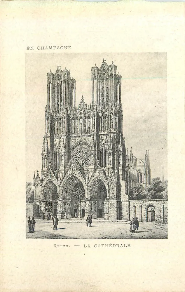 Reims — La Cattedrale — In Champagne - Recto