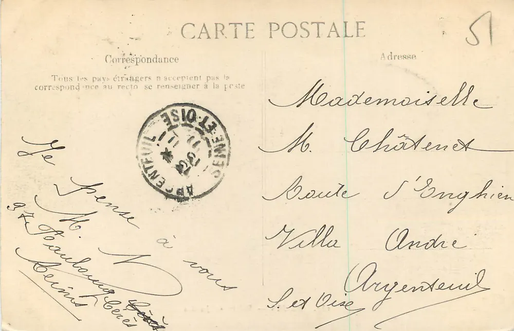 Reims — Palácio de Justiça — Editor E.P.D. n°137 - Verso