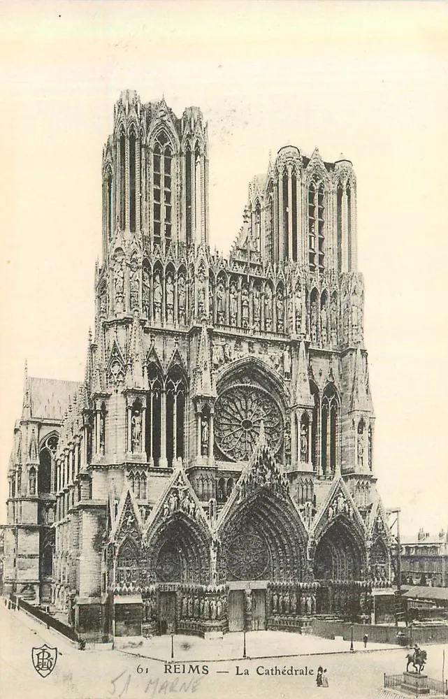 Reims — A Catedral — Editora S.A. MARNE, n°61 - Frente