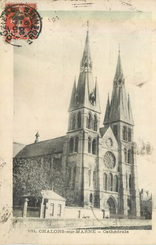 Chalons-sur-Marne — Catedral — editor A. Goutary, n° 181 - Frente