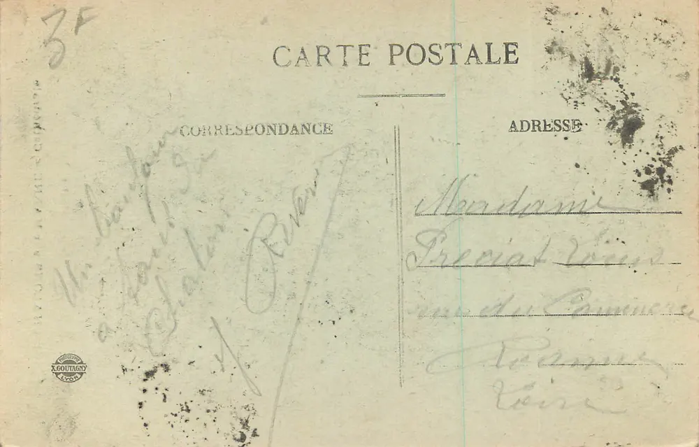 Chalons-sur-Marne — Catedral — editor A. Goutary, n° 181 - Verso