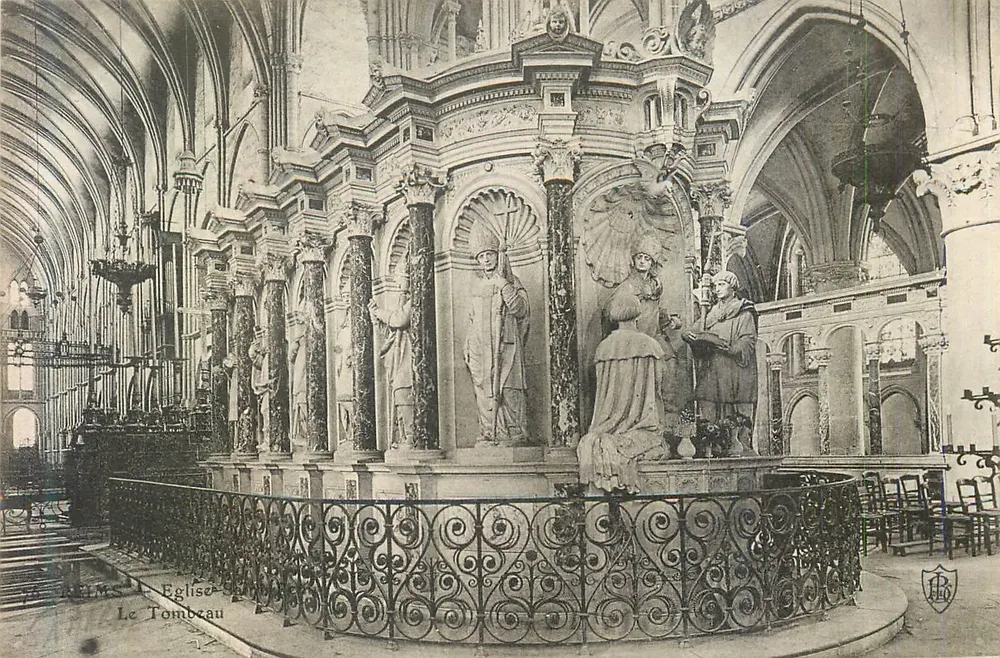 Reims - A Igreja - O Túmulo — editor 'L. Egli' n° 34 - Frente