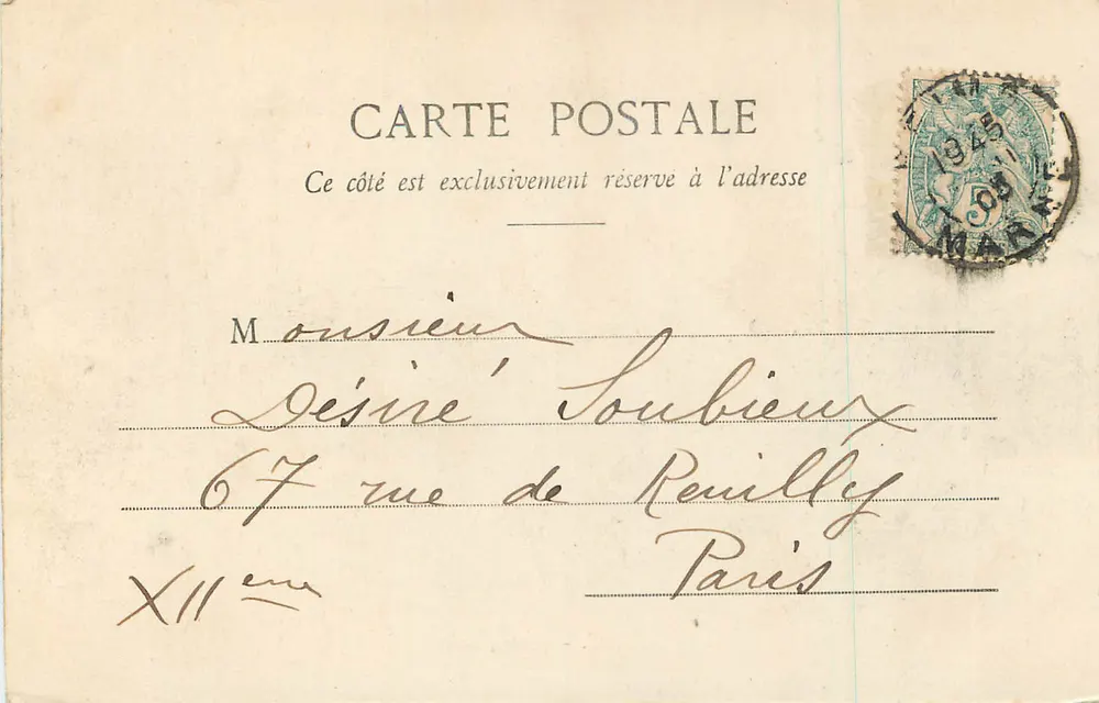 Reims — Porte Paris — editor não identificado - Verso